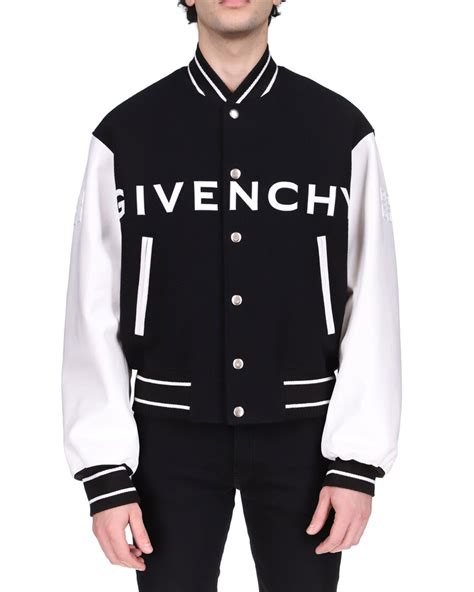 givenchy baseball|GIVENCHY varsity jacket in wool and leather .